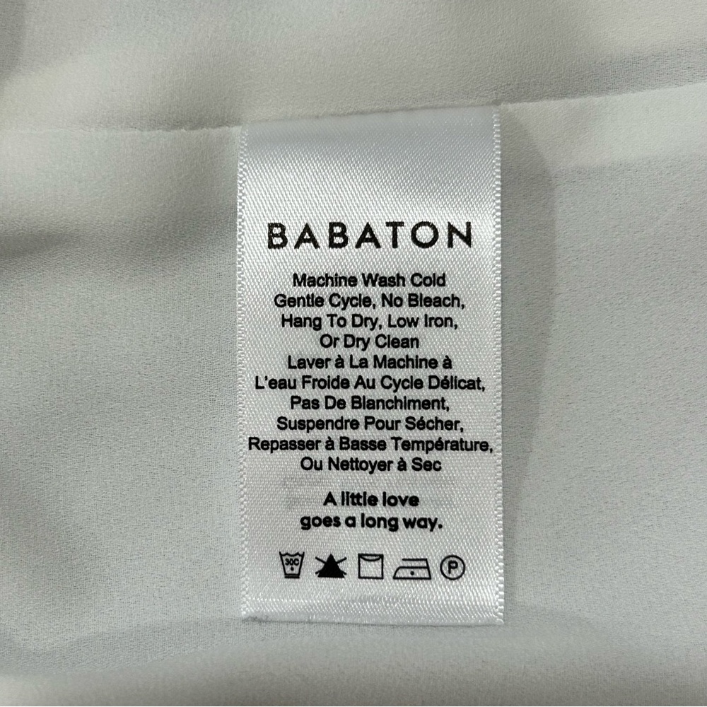 ARITZIA BABATON White Tadema Long Sleeve Blouse in Women's Size Medium - Picture 6 of 7
